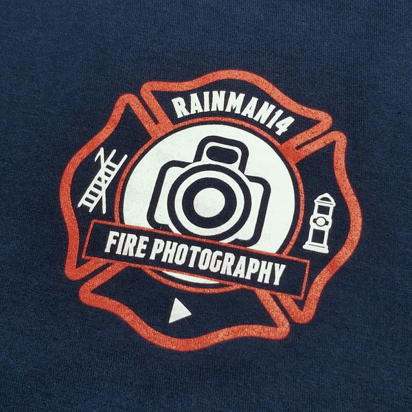 Rainman14 Fire Photography Tee - Navy
